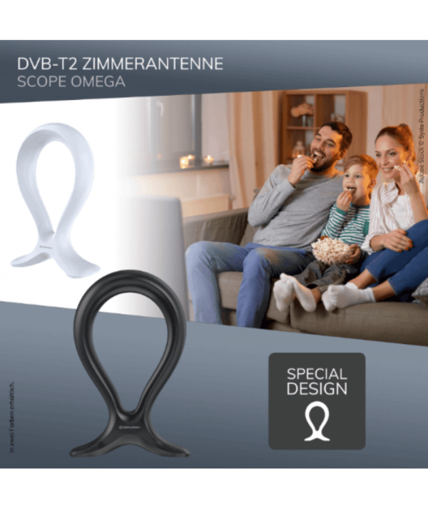 Oehlbach Scope Omega Εσωτερική Κεραία Τηλεόρασης για DVB-T2 Μαύρο (Τεμάχιο) - Image 2