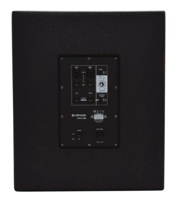 Citronic CASA-12BA Αυτοενισχυόμενο Ενεργό Subwoofer 12" 400W RMS (Τεμάχιο) - Image 2