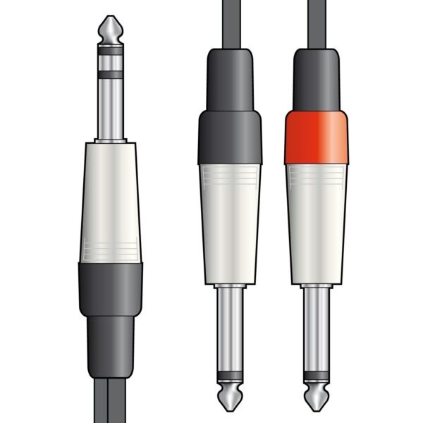 Chord S6J-2M6J150 Καλώδιο Ήχου 6.3mm TRS Jack Plug - 2 x 6.3mm Mono Jack Plugs 1.5m (Τεμάχιο) - Image 2