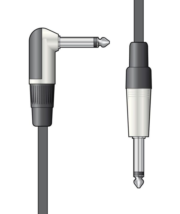 Qtx 190.145UK Καλώδιο Κιθάρας 6.3mm Mono Jack σε Ορθή Γωνία - 6.3mm Mono Jack 3m (Τεμάχιο) - Image 2