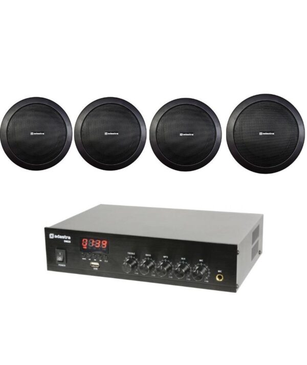 All in point Κολωνου 1 Περιστερι - Adastra Smart Pack Black Πακέτο με Ενισχυτή DM25 και 4 Ηχεία Οροφής EC56V-B (Σετ) 300.109UK