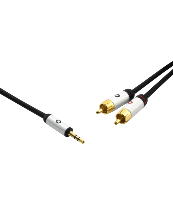 Oehlbach i-Connect J Καλώδιο ήχου φορητής συσκευής 3.5mm Jack - 2x RCA 1.5m Black (Τεμάχιο) - Image 2