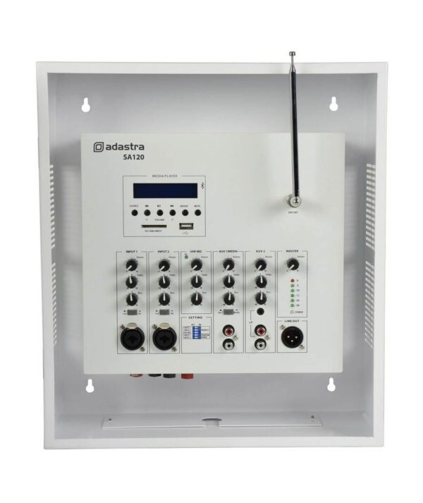 Adastra SA120 Ενισχυτής-Μίκτης 100V 120W με Ασύρματο Μικρόφωνο + Media Player (Τεμάχιο) - Image 2