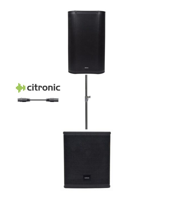 Citronic ACTIVE-CASA-15 Πακέτο Ενεργών Ηχείων 15'' με Πλαστική Καμπίνα και Subwoofer 18'' (Σετ) - Image 2