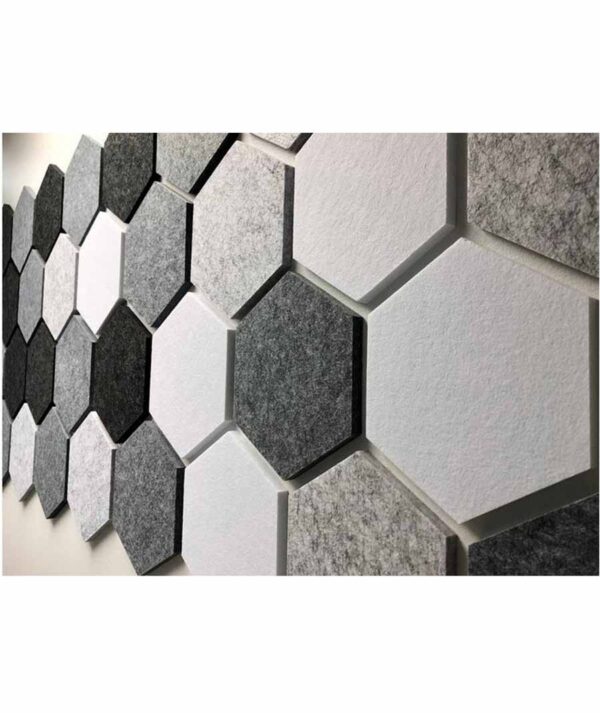 Audiodesigner PET Hexagon Black 6 Ηχοαπορροφητικά Πάνελ 20 cm / 1 τ.μ. με Βενζινόκολλα (Σετ) - Image 2