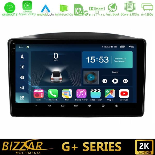 Bizzar G+ Series Jeep Grand Cherokee 2005-2007 8Core Android12 6+128GB Navigation Multimedia Tablet 10"