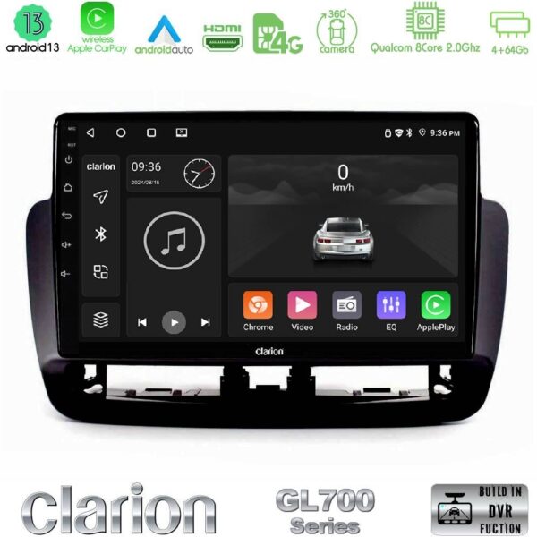 Clarion GL700 Series 8Core Android13 4+64GB Seat Ibiza 2012-2015 Navigation Multimedia Tablet 9" Με Carplay & Android Auto