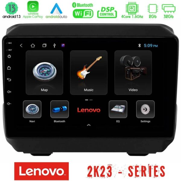 Lenovo Car Pad Jeep Wrangler 2018-> 4Core Android 13 2+32GB Navigation Multimedia Tablet 9"