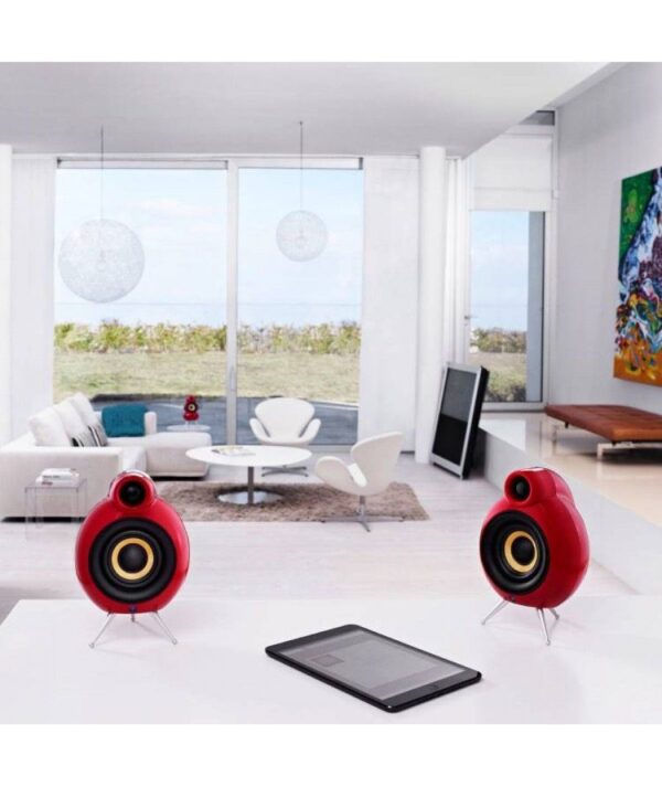 Podspeakers MicroPod BΤ MKII Ηχεία Βιβλιοθήκης με Bluetooth 3" 10W RMS Κόκκινα (Ζεύγος) - Image 2