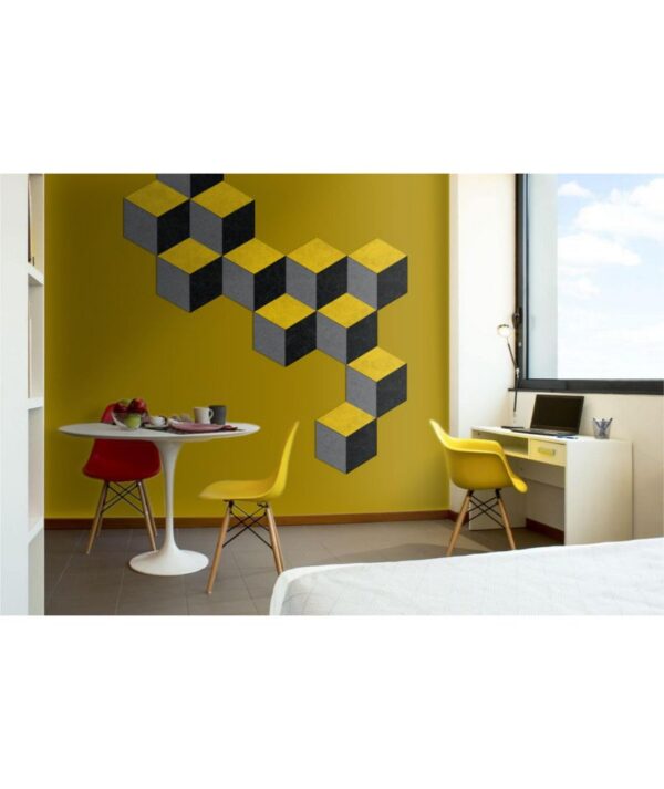 Audiodesigner Walltone Rhombus Set Grey/Yellow Ηχοαπορροφητικά Διακοσμητικά Πάνελ από Τσόχα 3mm - Image 2