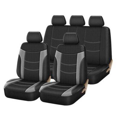 All in Point Καλύμματα Υφασμάτινα Super Sport All In One Μαύρο/Γκρι Σετ Εμπρός-Πίσω 11 Τεμάχια 0007447