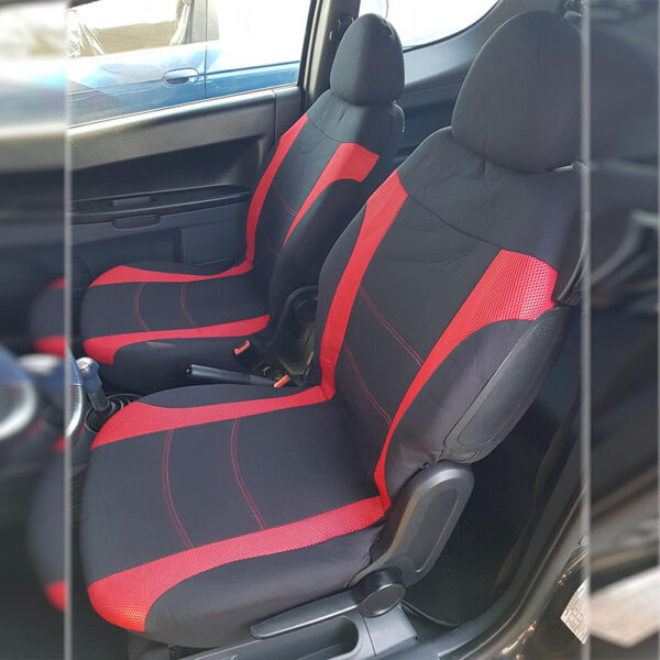 Καλύμματα Υφασμάτινα Sport All In One Μαύρο-Κόκκινο Ζευγάρι 4 Τεμάχια - Image 4