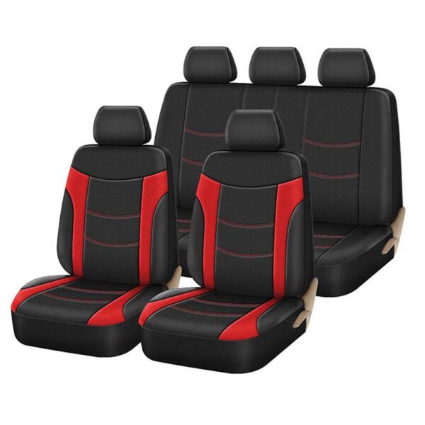 All in Point Καλύμματα Υφασμάτινα Super Sport All In One Μαύρο/Κόκκινο Σετ Εμπρός-Πίσω 11 Τεμάχια 0019346