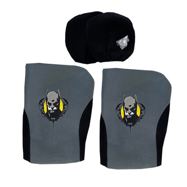 Καλύμματα Μπροστινών Καθισμάτων Fleece Batman Γκρι/Μαύρο 4 Τεμάχια 2619029 - Image 3