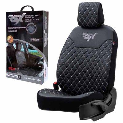 All in Point Ημικάλυμμα Αυτοκινήτου Otom RSX Diamond Δερματίνη Κεντητή Καπιτονέ Μαύρο Με Άσπρη Ραφή RSXD-102 1 Τεμάχιο 0027061