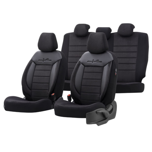 All in Point Καλύμματα Αυτοκινήτου Otom Comfortline Design Universal Sued / Rachel / Δερματίνη Σετ Εμπρός / Πίσω 11 Τεμαχίων Μαύρο CMF-209 0027083