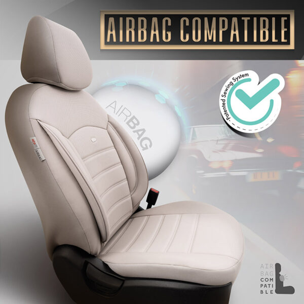 Καλύμματα Αυτοκινήτου Otom Inspire Design Universal Full Δερματίνη Σετ Εμπρός / Πίσω 11 Τεμαχίων Μπεζ INS-3509 - Image 4