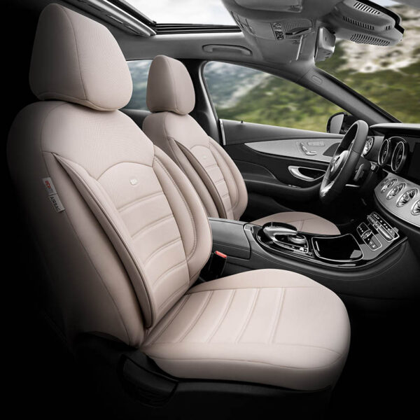Καλύμματα Αυτοκινήτου Otom Inspire Design Universal Full Δερματίνη Σετ Εμπρός / Πίσω 11 Τεμαχίων Μπεζ INS-3509 - Image 5