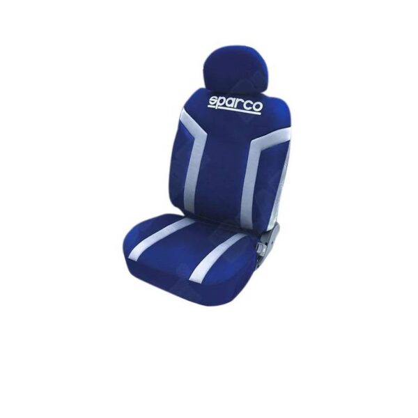 Καλύμματα Αυτοκινήτου "Sparco Linea S" Universal Υφασμάτινα Σετ Εμπρός / Πίσω 11 Τεμαχίων Μπλε / Άσπρο - Image 4