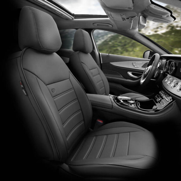 Καλύμματα Αυτοκινήτου Otom Premium Design Universal Full Δερματίνη Σετ Εμπρός / Πίσω 11 Τεμαχίων Μαύρο PRM-101 - Image 2
