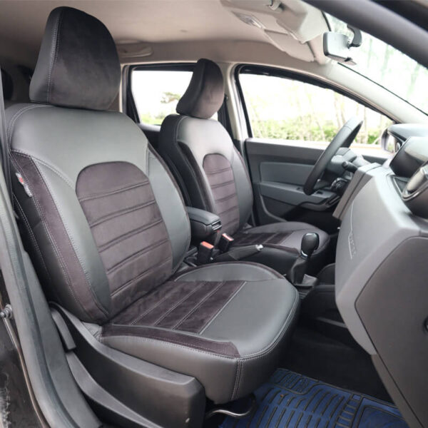 Καλύμματα Αυτοκινήτου Otom Custom Fit Για Dacia Duster 2018-2021 Sued / Rachel / Δερματίνη Σετ Εμπρός / Πίσω 15 Τεμαχίων Μαύρο 34015_ONKY_LD - Image 2