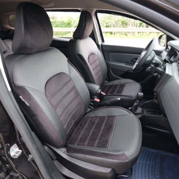Καλύμματα Αυτοκινήτου Otom Custom Fit Για Dacia Duster 2018-2021 Sued / Rachel / Δερματίνη Σετ Εμπρός / Πίσω 15 Τεμαχίων Μαύρο 34015_ONKY_LD - Image 3