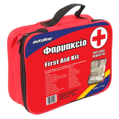 All in point - Φαρμακείο Αυτοκινήτου Τσαντάκι First Aid Kit με Εξοπλισμό Κατάλληλο για Πρώτες Βοήθειες EU/CE