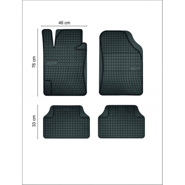 ALL IN POINT Πατάκια Αυτοκινήτου Λαστιχένια Διεθνή Pure Design Black 4τμχ Frogum - Frogum