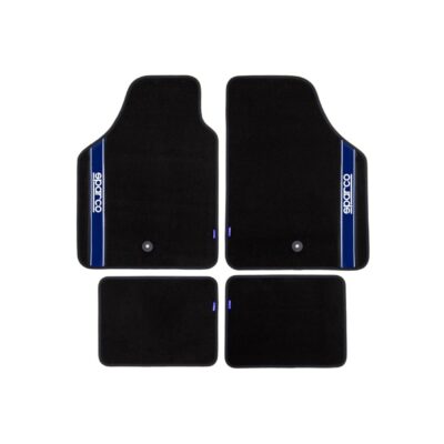 ALL IN POINT Μοκέτα Μαύρη με Μπλε γραμμή 4τμχ Sparco - SPARCO