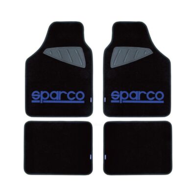 ALL IN POINT Μοκέτα Μαύρη με Μπλε logo 4τμχ Sparco - SPARCO