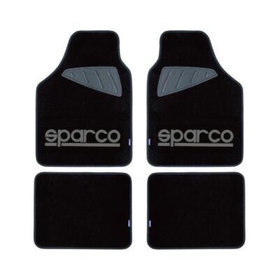 ALL IN POINT Μοκέτα Μαύρη με Γκρι logo 4τμχ Sparco - SPARCO