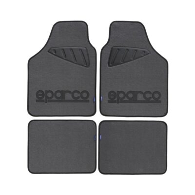 ALL IN POINT Μοκέτα Γκρι με Μαύρο logo 4τμχ Sparco - SPARCO