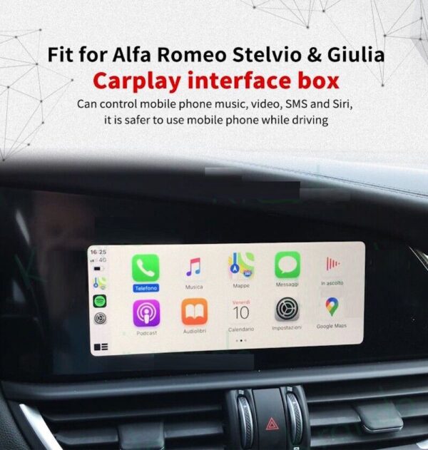 DIGITAL IQ AR 203 CPAA - INTERFACE CARPLAY / ANDROID AUTO BOX for ALFA ROMEO GIULIA - STELVIO mod. 2018> - Image 4