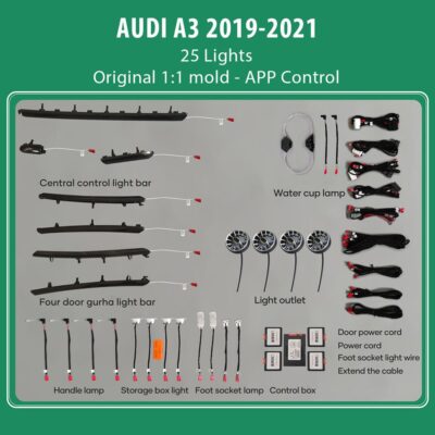 AIN-119988 - Digital iQ - DIQ AMBIENT AUDI A3 8V-2 (Digital iQ Ambient Light Audi A3 mod. 2019-2021