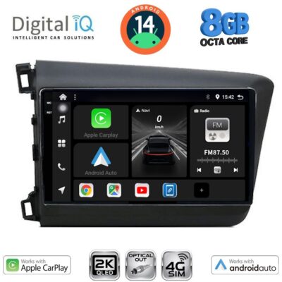 AIN-146010 - Digital iQ - DIGITAL IQ BXK 201904D_CPAA (9inc) MULTIMEDIA TABLET for HONDA CIVIC 4Doors mod. 2012-2016 - ALL IN POINT - LEFKELIS.GR
