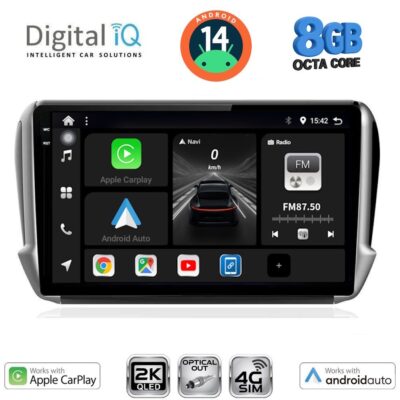 AIN-147658 - Digital iQ - DIGITAL IQ BXK 20508_CPAA (10inc) MULTIMEDIA TABLET for PEUGEOT 208-2008 mod. 2012-2021 - ALL IN POINT - LEFKELIS.GR