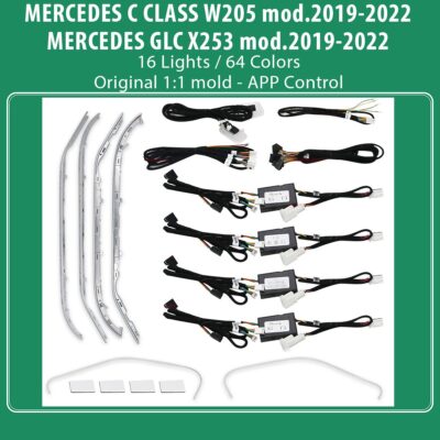 AIN-106837 - Digital iQ - DIQ AMBIENT 8161 DCK BENZ C CLASS (W205) - GLC (X253) mod.2019-2022 (Digital iQ Ambient Light for Mercedes C & GLC