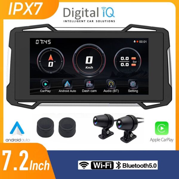 AIN-141638 - Digital iQ - DIGITAL IQ PNA 7200_CPA (7inc) MOTORCYCLE NAVIGATOR (with TPMS - 2 CAMERAS) - ALL IN POINT - LEFKELIS.GR