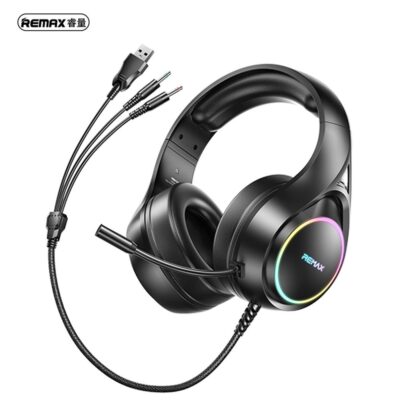 AIN-145498 - Remax - REMAX RM-708 (BLACK) RGB WIRED HEADSET - ALL IN POINT - LEFKELIS.GR