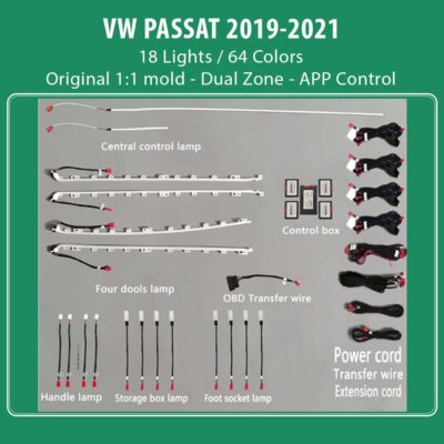 AIN-100415 - Digital iQ - DIQ AMBIENT VW PASSAT III (Digital iQ Ambient Light VW Passat mod.2019-2023