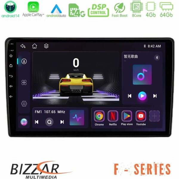 Bizzar F Series 8Core Android14 4+64GB Alfa Romeo Giulietta 2014-2021 Navigation Multimedia Tablet 9" Με Carplay & Android Auto Με Carplay & Android Auto