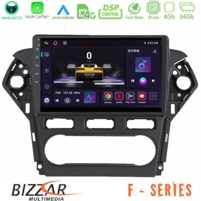 Bizzar F Series 8Core Android14 4+64GB Ford Mondeo 2011-2014 Navigation Multimedia Tablet 9" Με Carplay & Android Auto