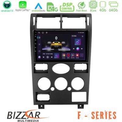 Bizzar F Series 8Core Android14 4+64GB Ford Mondeo 2001-2004 Navigation Multimedia Tablet 9" Με Carplay & Android Auto