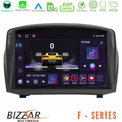 Bizzar F Series 8Core Android14 4+64GB Ford Fiesta 2008-2012 Navigation Multimedia Tablet 9" (Oem Style) Με Carplay & Android Auto