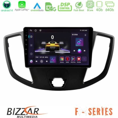 Bizzar F Series 8Core Android14 4+64GB Ford Transit 2014-> Navigation Multimedia Tablet 9" Με Carplay & Android Auto