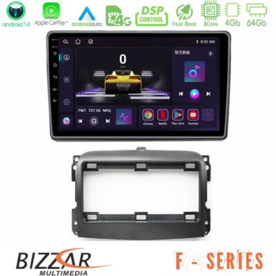 Bizzar F Series 8Core Android14 4+64GB Fiat 500L Navigation Multimedia Tablet 10" Με Carplay & Android Auto