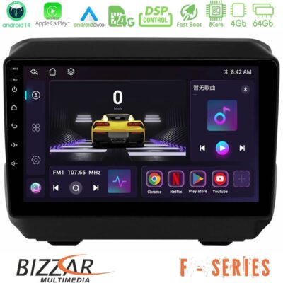Bizzar F Series 8Core Android14 4+64GB Jeep Wrangler 2018-> Navigation Multimedia Tablet 9" Με Carplay & Android Auto