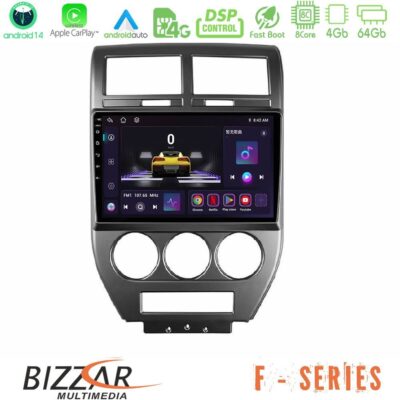 Bizzar F Series 8Core Android14 4+64GB Jeep Compass/Patriot 2007-2008 Navigation Multimedia Tablet 10" Με Carplay & Android Auto