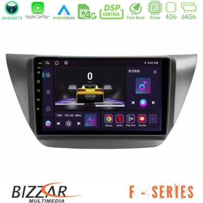 Bizzar F Series 8Core Android14 4+64GB Mitsubishi Lancer 2004 – 2008 Navigation Multimedia Tablet 9" Με Carplay & Android Auto