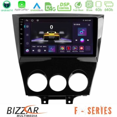 Bizzar F Series 8Core Android14 4+64GB Mazda RX8 2008-2012 Navigation Multimedia Tablet 9" Με Carplay & Android Auto